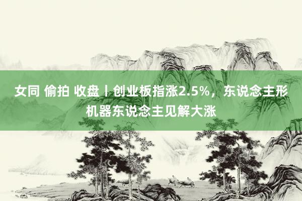 女同 偷拍 收盘丨创业板指涨2.5%，东说念主形机器东说念主见解大涨